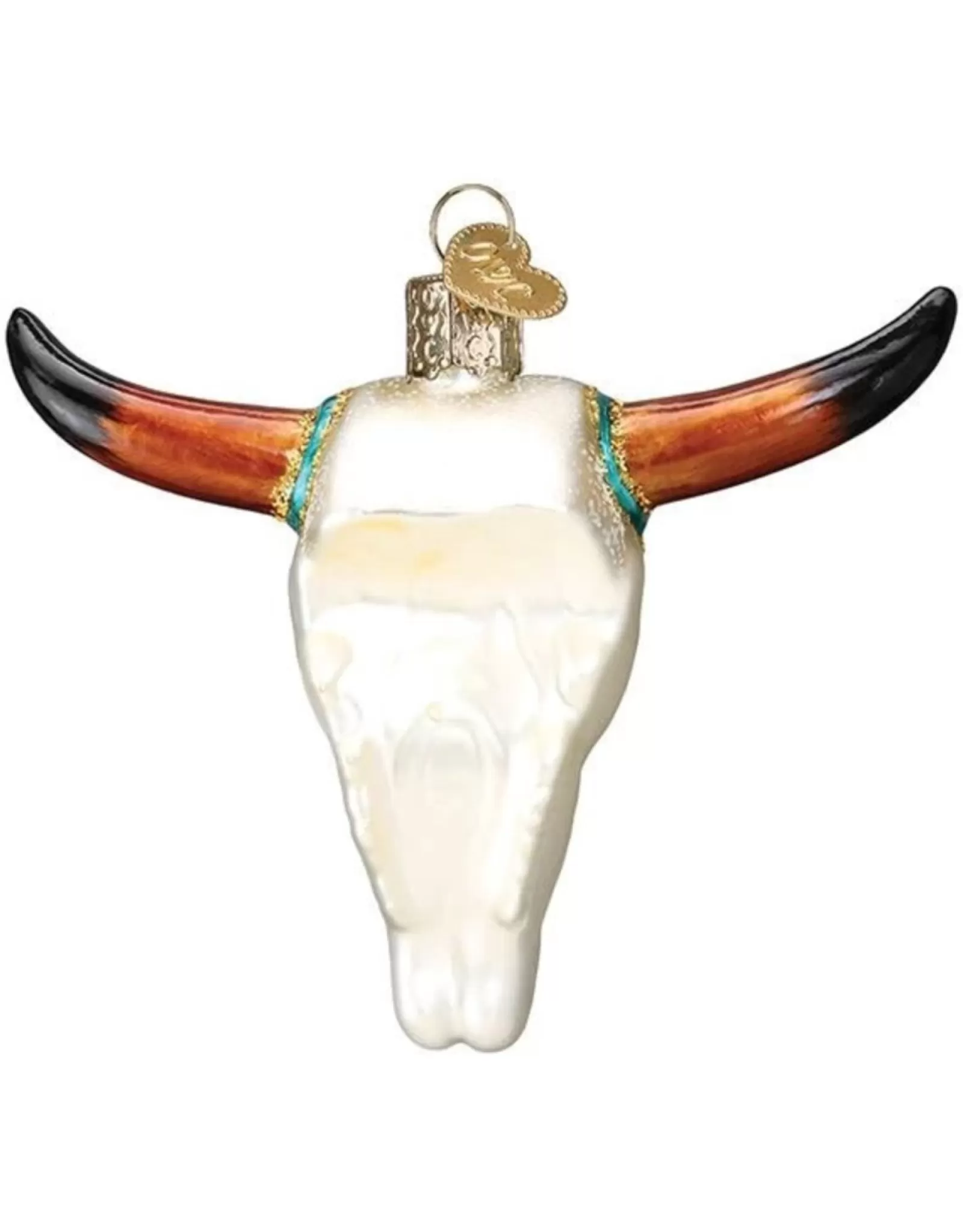Décor de Noël Bohème - Crâne de Taureau Décoratif en Style Sud-Ouest pour Sapin, Création Artisanale à l'Esprit Western