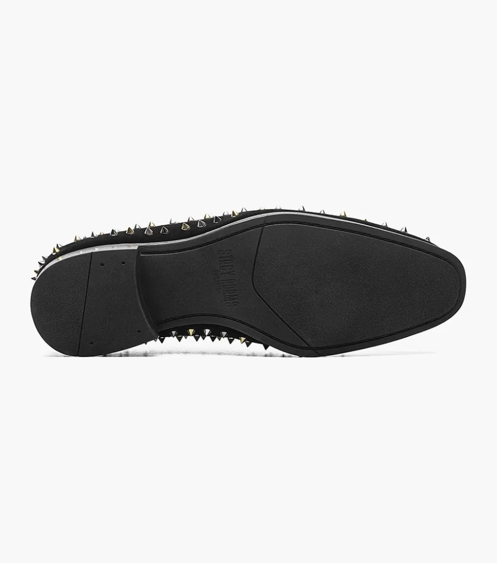 Élégantes Chaussures Stacy Adams Spire - Noir Graphité avec Finitions Métallisées | Disponible en Exclusivité en Ligne