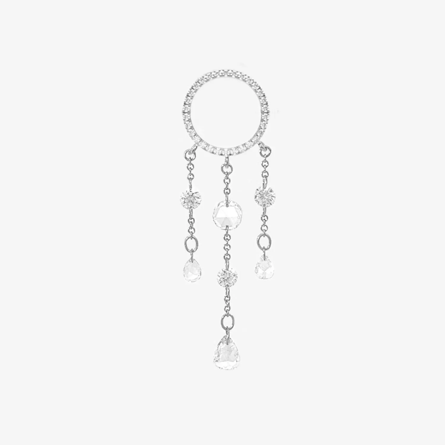 Boucles d'oreilles pavées de diamants luxueuses - Or 18 carats, style lustre élégant - Modèle unique en promotion exclusive
