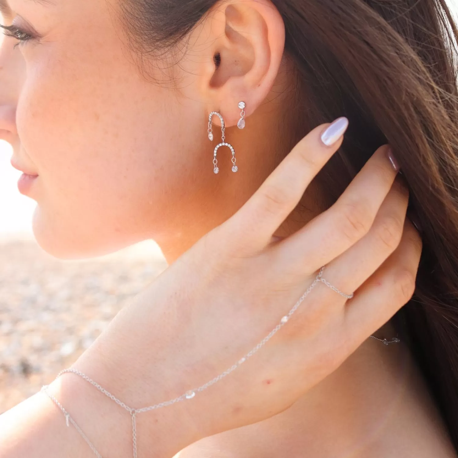 Boucles d'oreilles scintillantes Alkémistry Attrape-Soleil - Or 18 carats avec pavé de diamants mobiles (Pièce unique) - Modèle exclusif en promotion