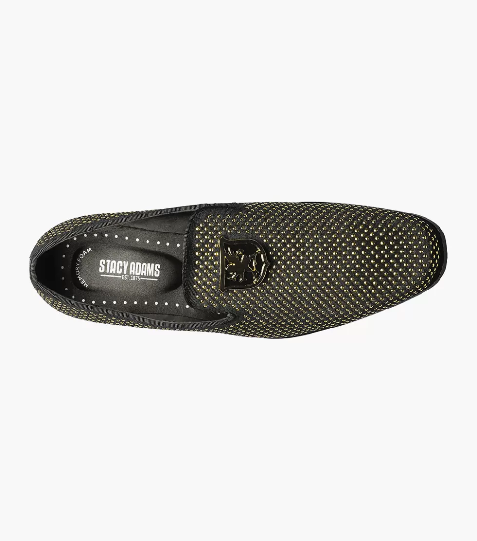 Stacy Adams Swagger - Chaussures Haut de Gamme Noir & Or à Prix Attractif