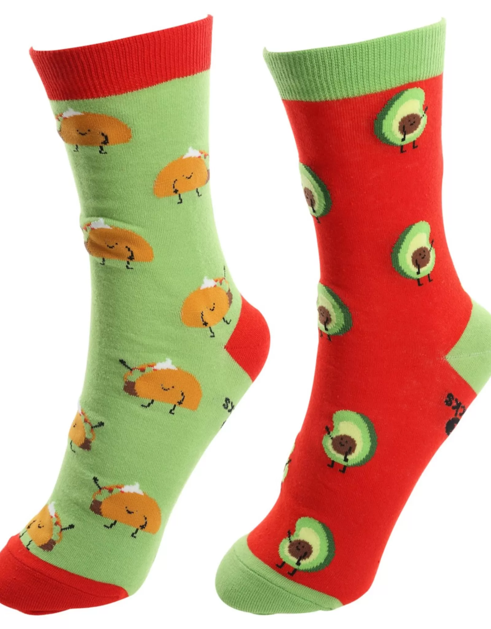 Chaussettes PGC - Motifs Tacos & Avocat Gourmand pour un Look Décalé et Confortable