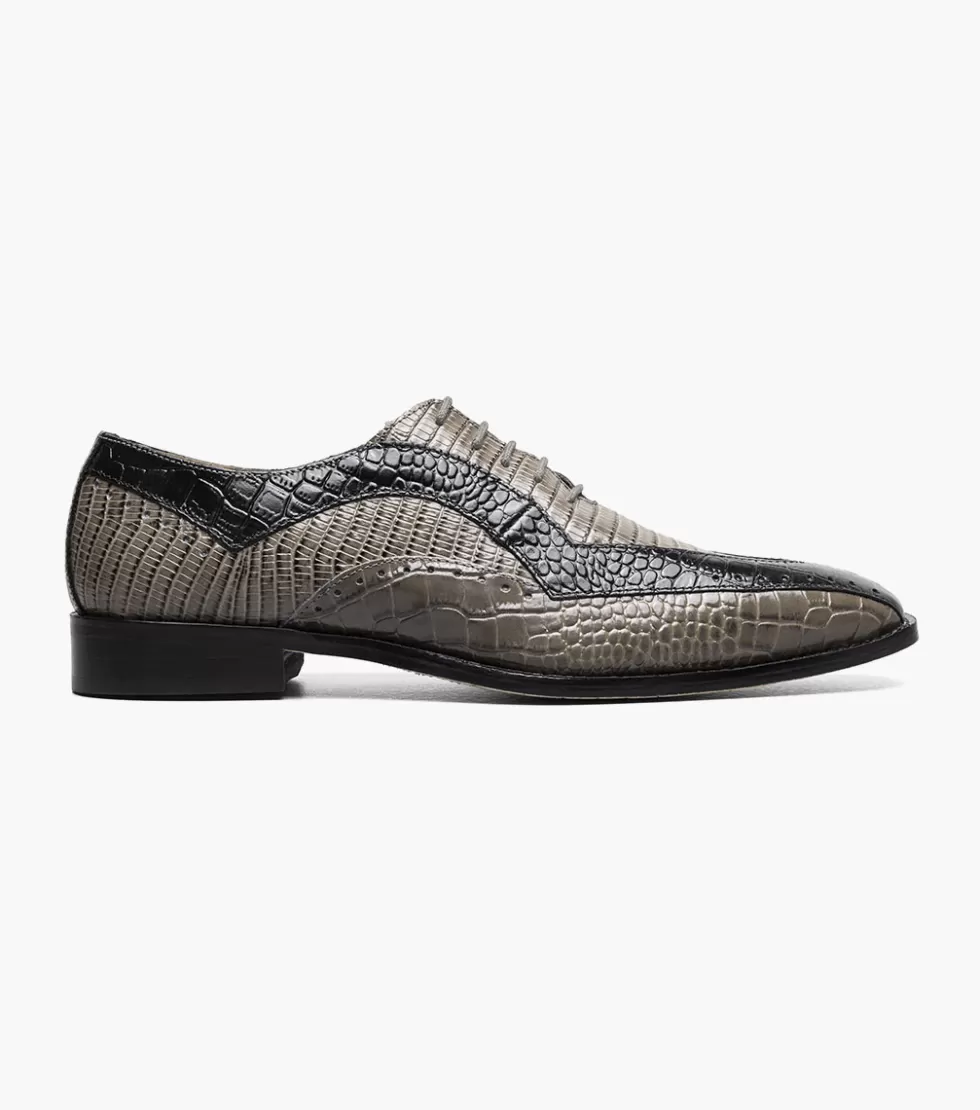Stacy Adams - Chaussures élégantes Tallero en cuir souple (Noir/Anthracite) - Modèle exclusif en Soldes
