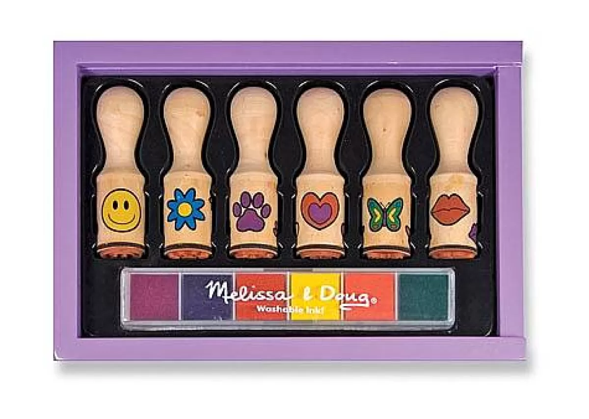 Melissa & Doug - Kit Créatif Tampons Bébé avec Encres Lavables - Dès 12 Mois (Lot Évolutif)