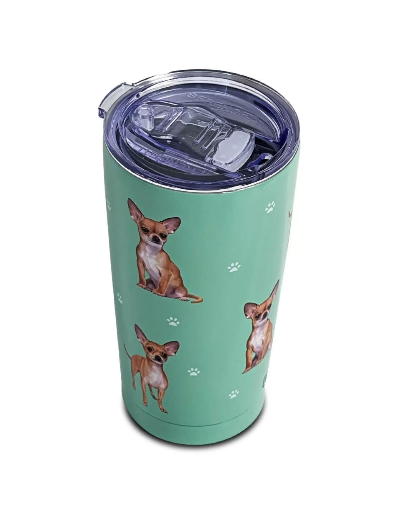 Gobelet Isotherme Élégant pour Chihuahua - Design Fauve Résistant par E&S Pets