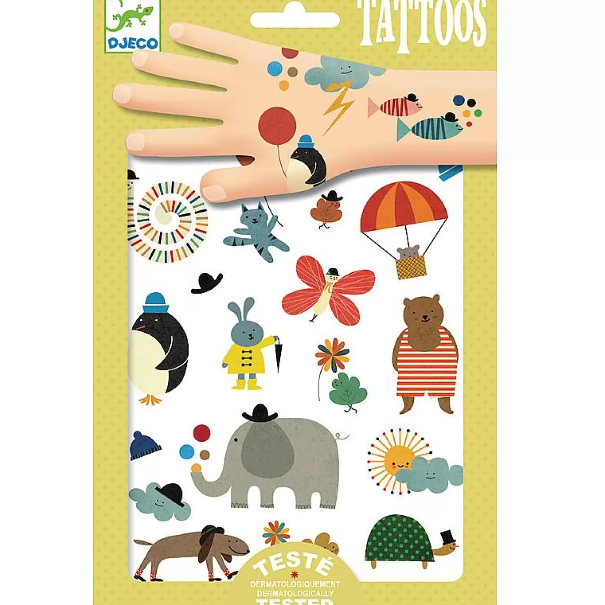 Djeco - Autocollants Éphémères Créatifs pour Enfants dès 3 Ans - Collection Jolies Petites Choses - Idée Cadeau Ludique