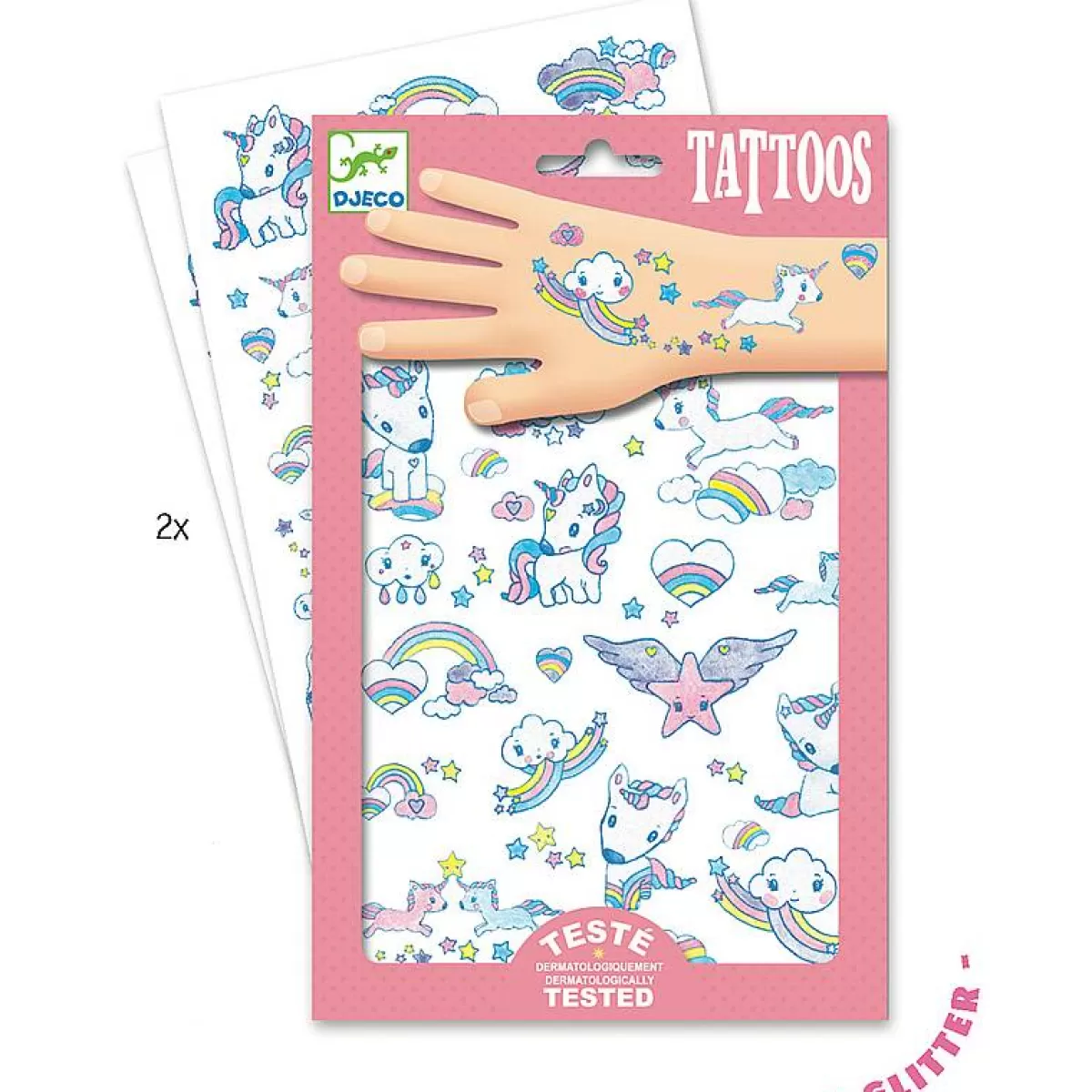 Autocollants Magiques Licorne Djeco - Crinières Étincelantes pour Enfants dès 3 Ans (Collection Exclusivité)