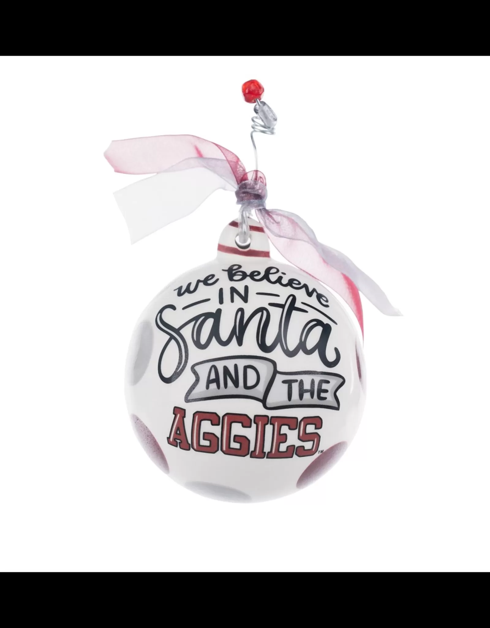 Boule Décorative Texas A&M Personnalisable - Symbole de Fierté Universitaire à Personnaliser