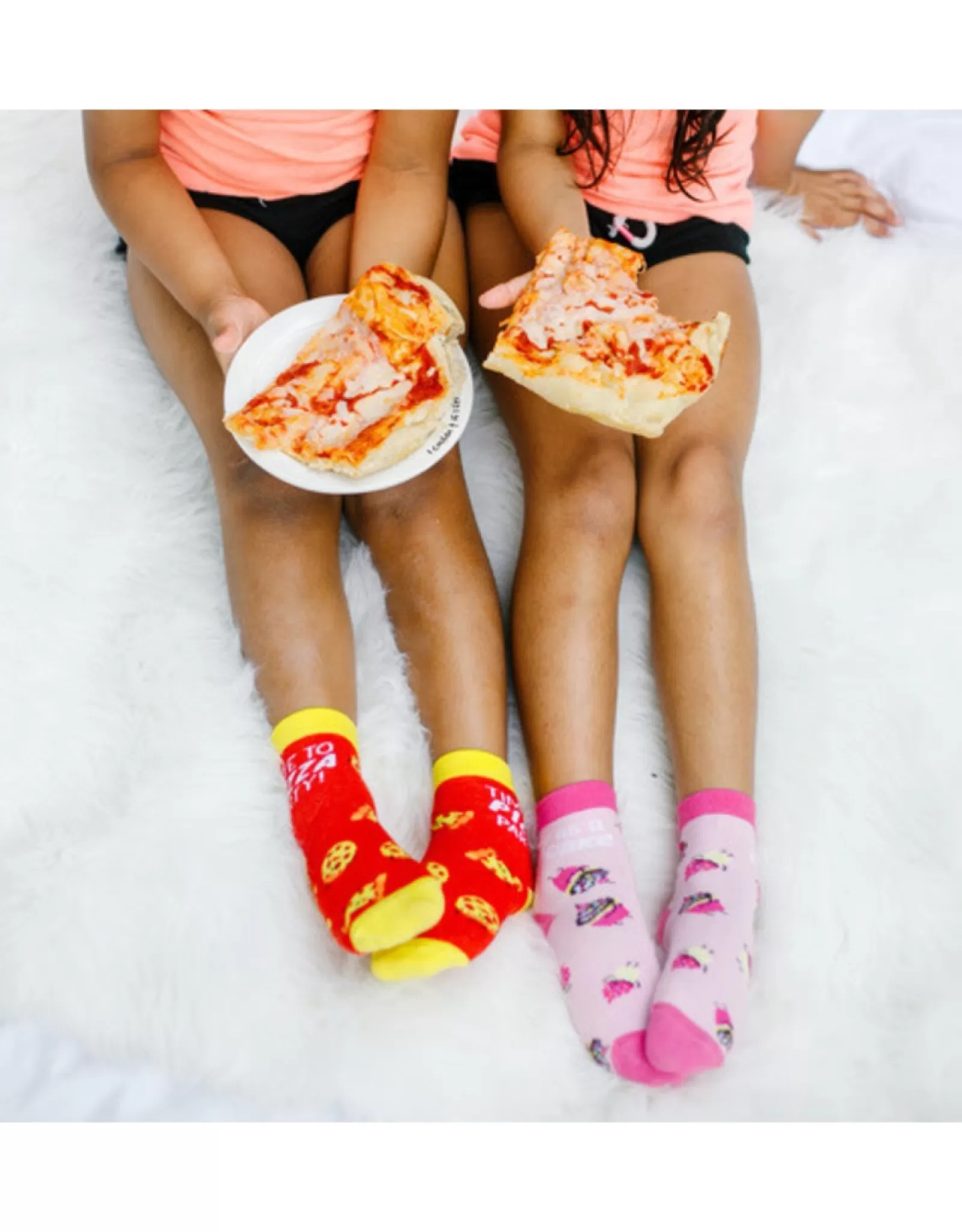 Chaussettes PGC - Fun & Confort : C'est l'heure de la pizza ! Modèle Ado