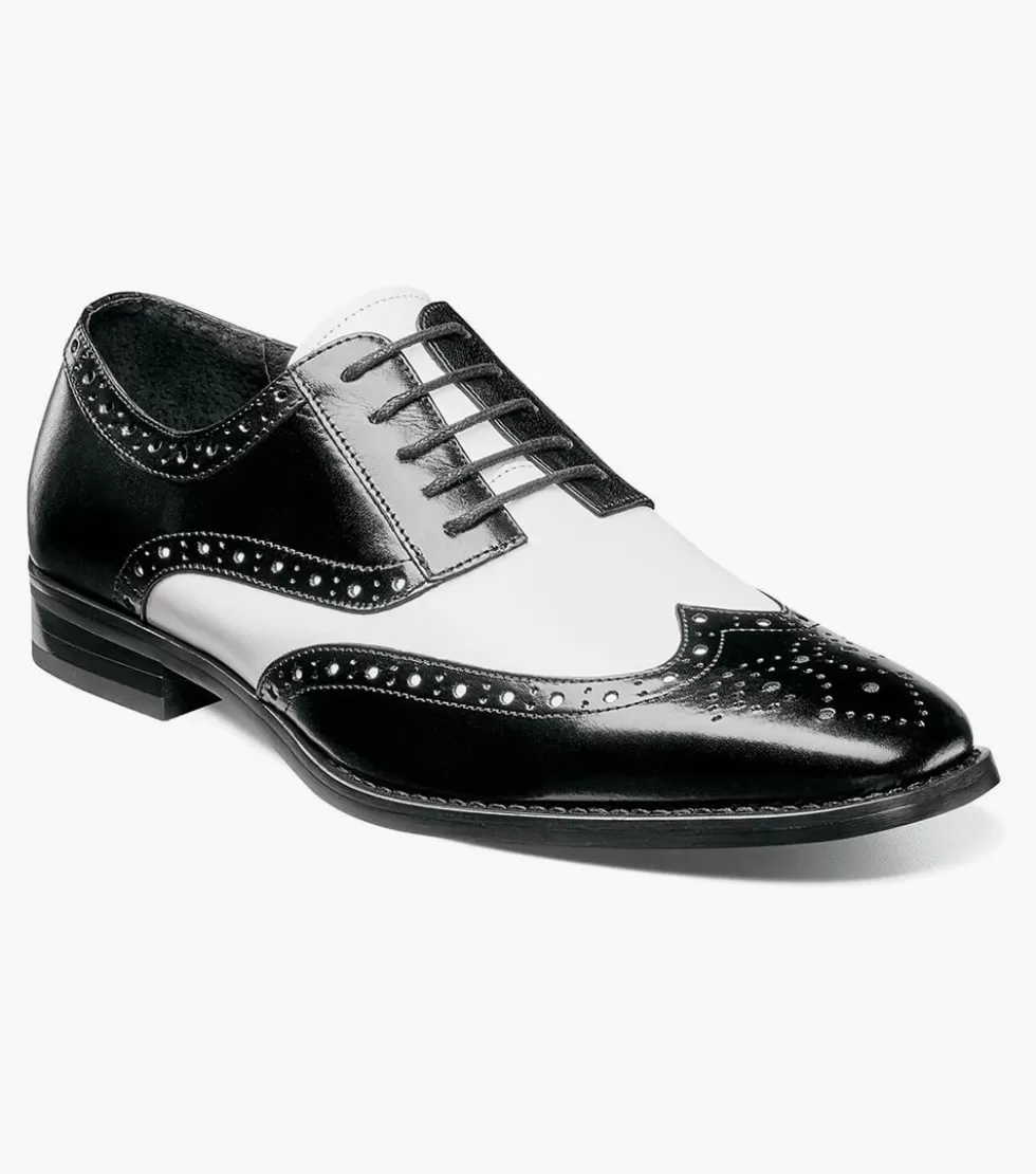 Chaussures Stacy Adams Tinsley - Noir élégant avec accents blancs vibrants