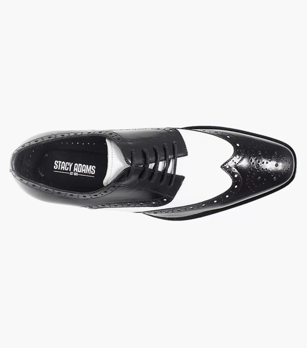 Chaussures Stacy Adams Tinsley - Noir élégant avec accents blancs vibrants