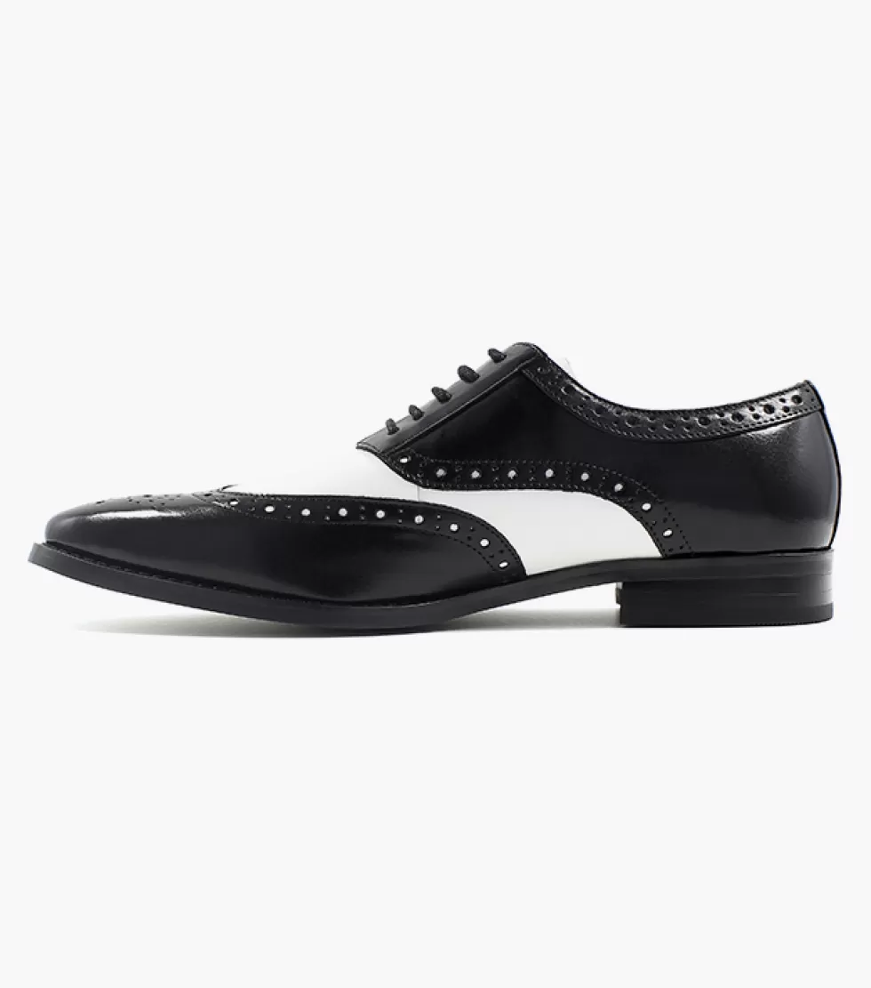 Chaussures Stacy Adams Tinsley - Noir élégant avec accents blancs vibrants