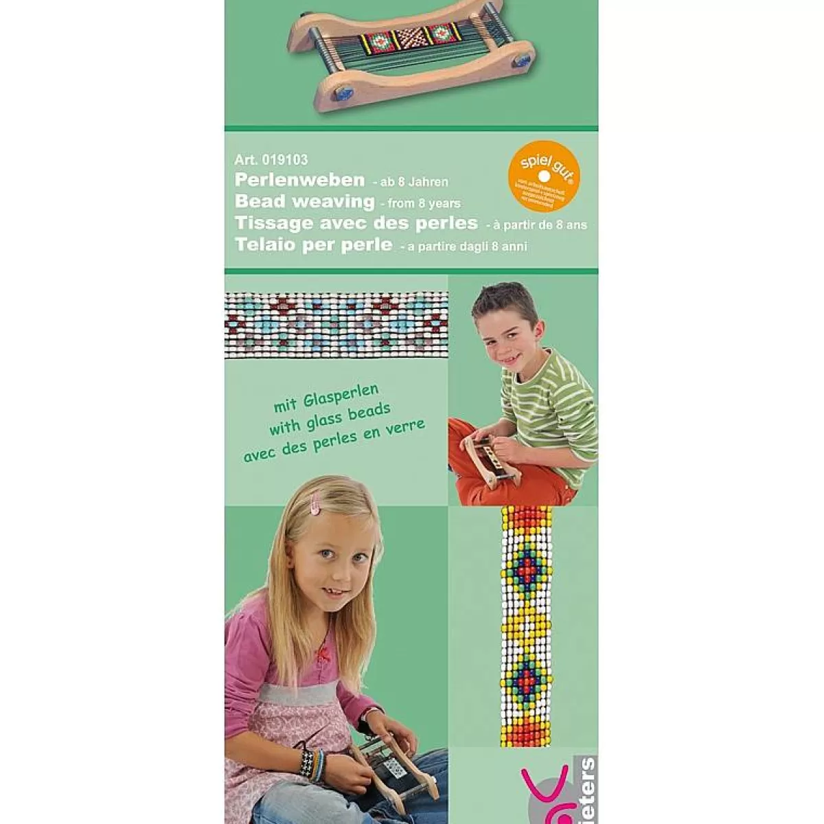 Dieters - Jouet Éducatif en Bois avec Perles à Tisser | Atelier Créatif pour Enfants 3-6 Ans | Idée Cadeau Ludique