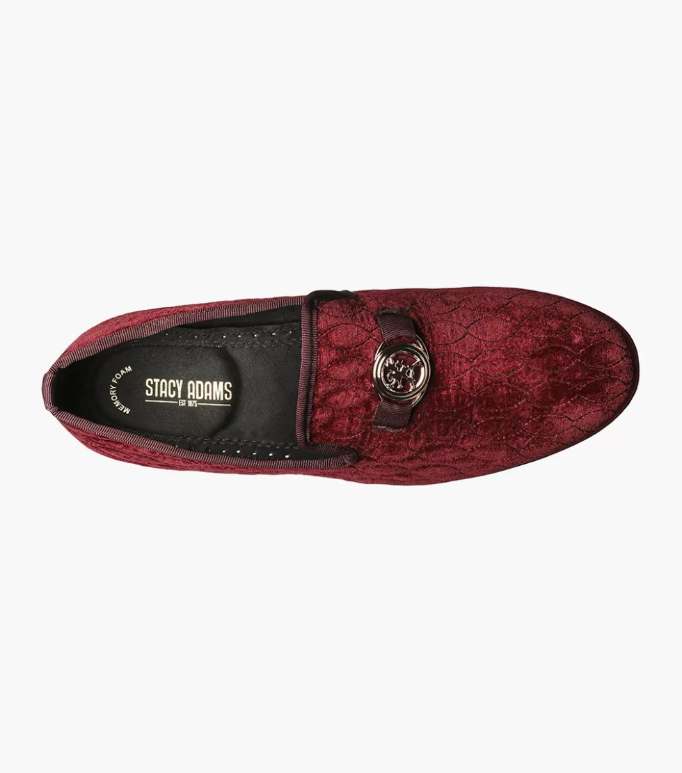 Portefeuille homme élégant Stacy Adams - Cuir bordeaux texturé, design minimaliste avec compartiment RFID - Accessoire mode intemporel pour tenues sophistiquées