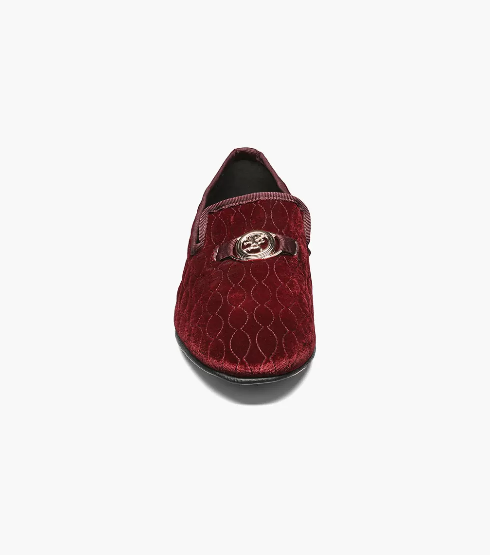 Portefeuille homme élégant Stacy Adams - Cuir bordeaux texturé, design minimaliste avec compartiment RFID - Accessoire mode intemporel pour tenues sophistiquées