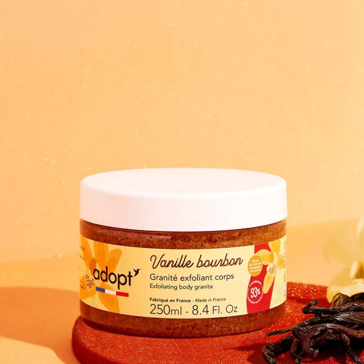 Gommage Nourrissant à la Vanille Bourbon & Beurre de Karité – Élixir Sensoriel pour une Peau Veloutée