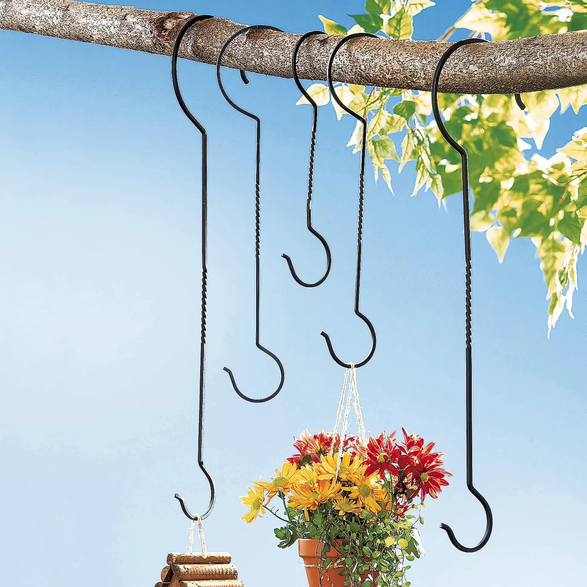 Lot de 5 Crochets d'Extension Robustes - Solution Astucieuse pour Organiser les Outils de Jardin