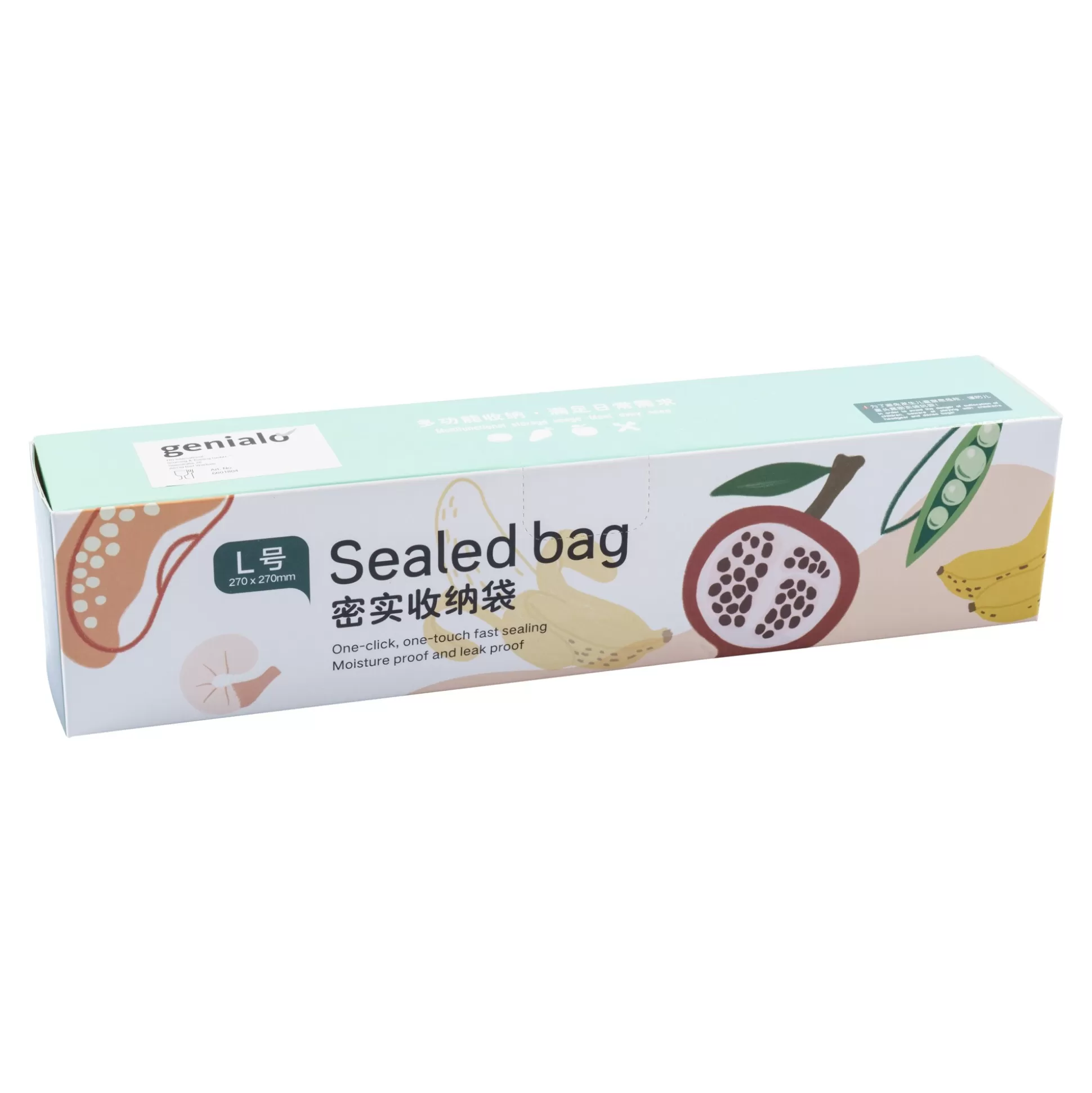 Sacs Réutilisables Genialo - Lot de 30 pour Conservation Alimentaire | Zip Écologique et Fermeture Hermétique (Fruits/Légumes/Frais)