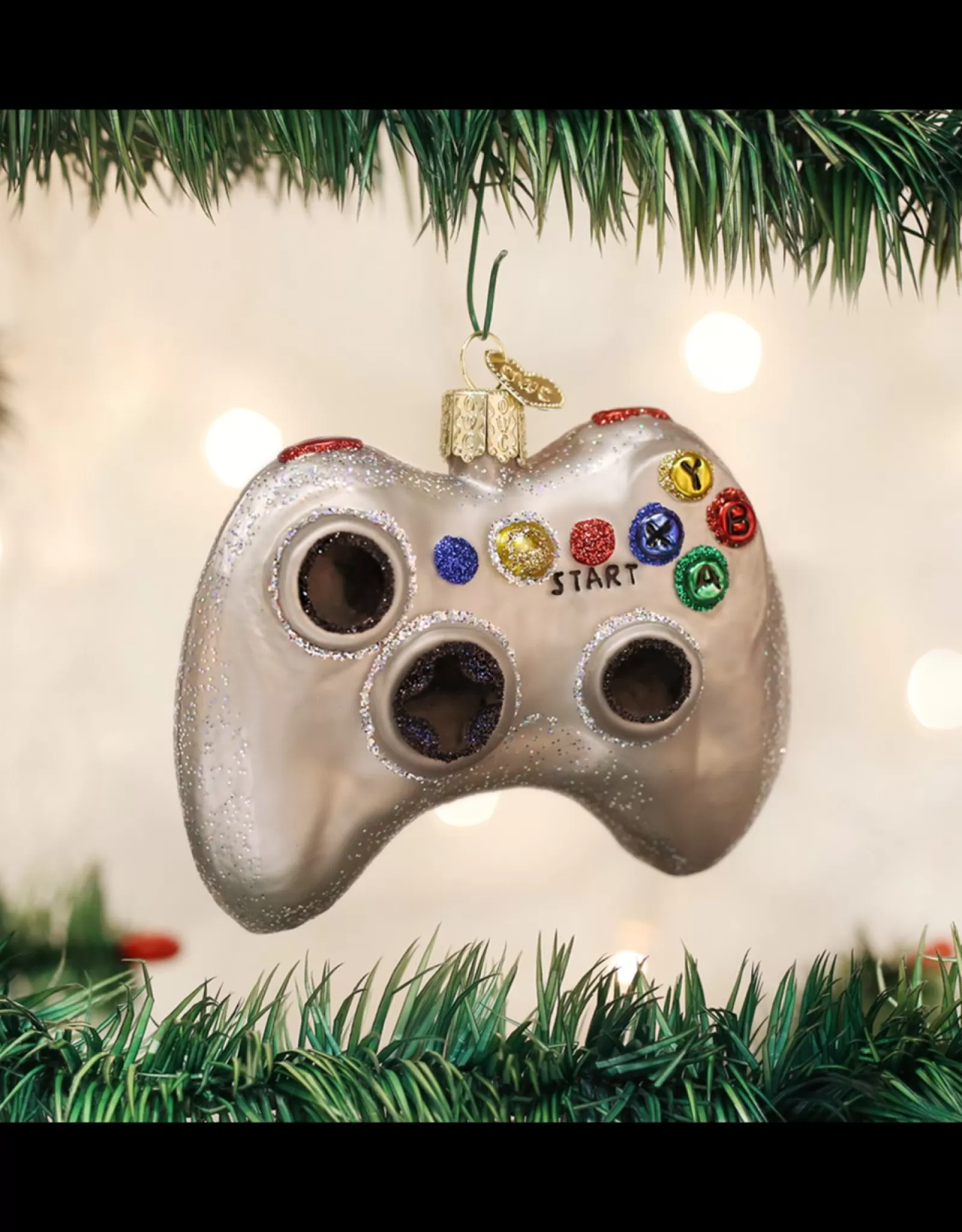 Décoration Festive Rétro : Manette de Jeu Vintage pour Sapin de Noël