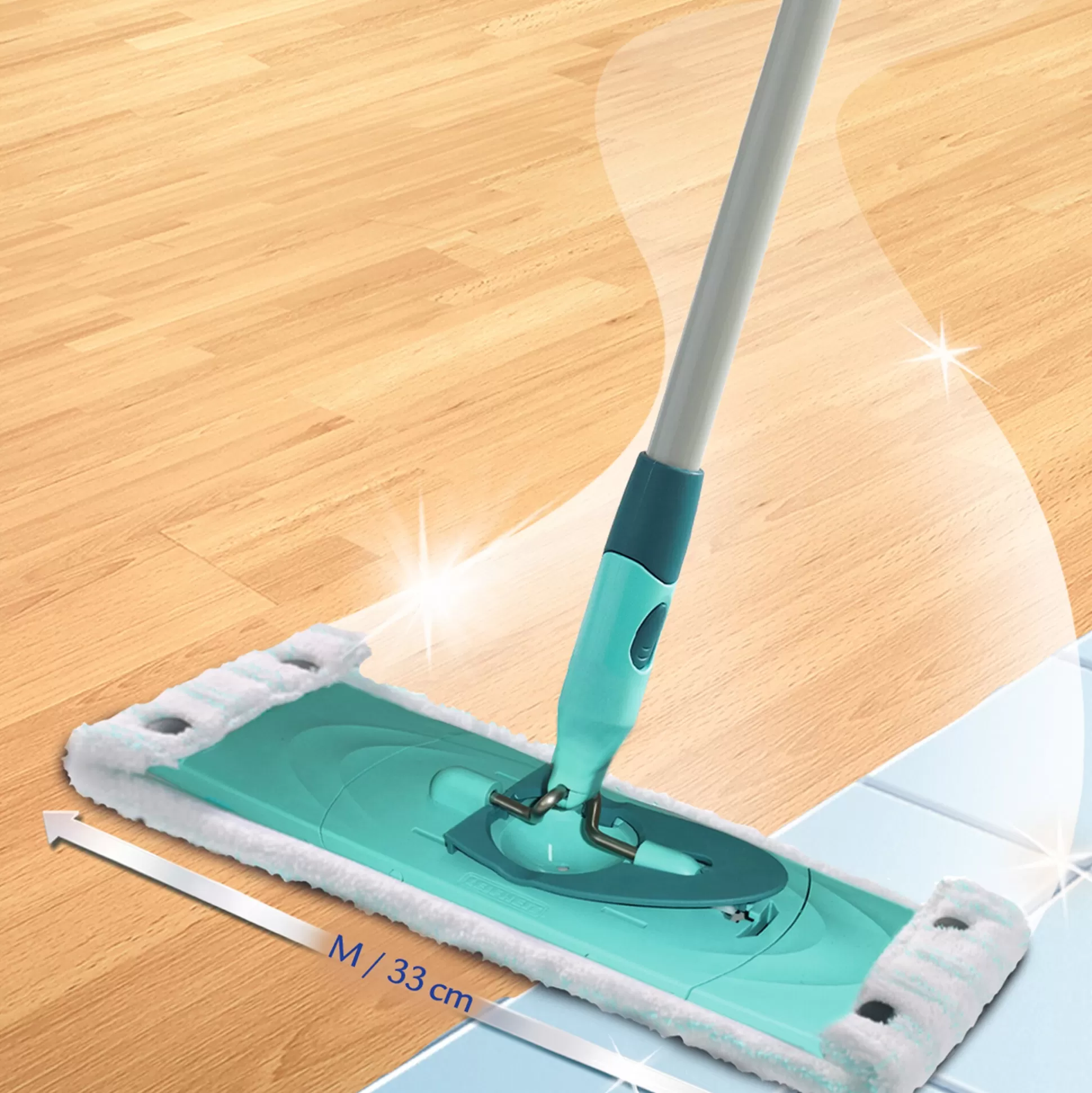 Serpillère Microfibre Leifheit Twist Clean Combi Duo M - Double Face Absorbante pour Nettoyage Rapide