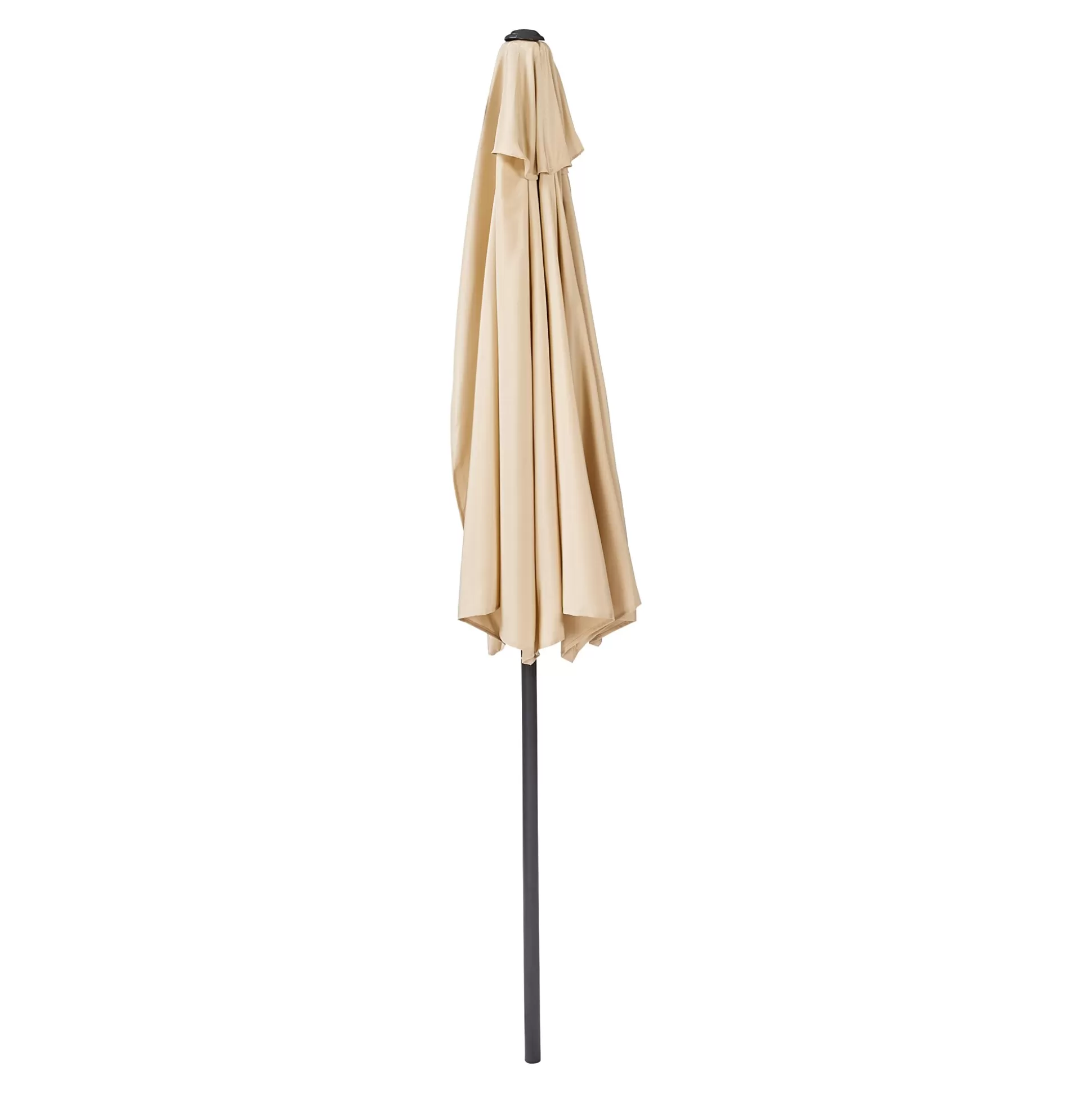 Parasol mural élégant en blanc cassé - Ensemble de meubles de jardin avec accessoires assortis - Solution d'ombrage design pour terrasse