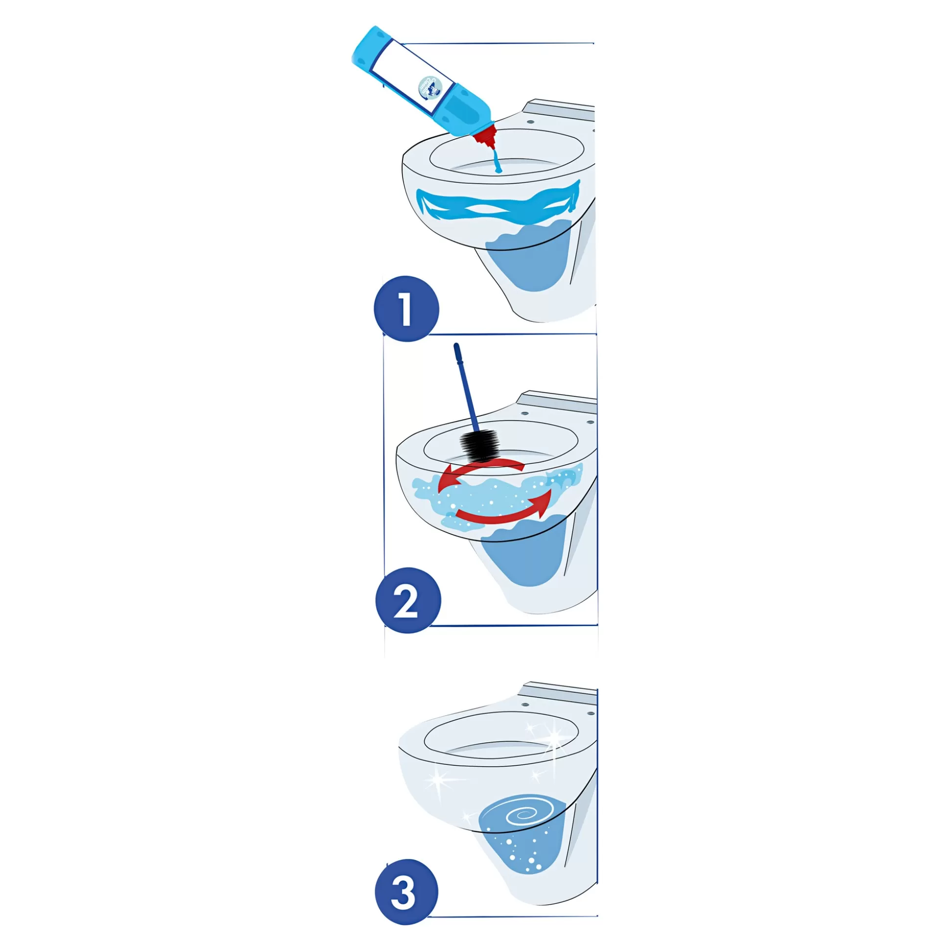 Captain Clean - Gel Nettoyant WC Extra Puissant, Fraîcheur Alpine - Format Familial 750ml