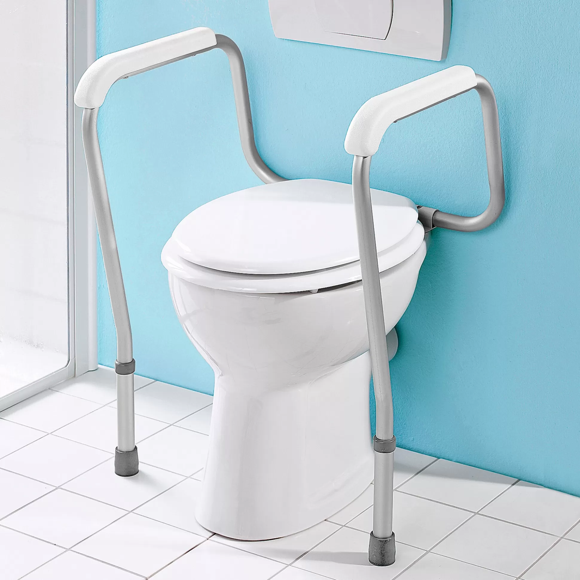 Aide à la Levée pour Toilette Sécurisée avec Accoudoirs Ergonomiques - Solution Médicale par REHAFORUM