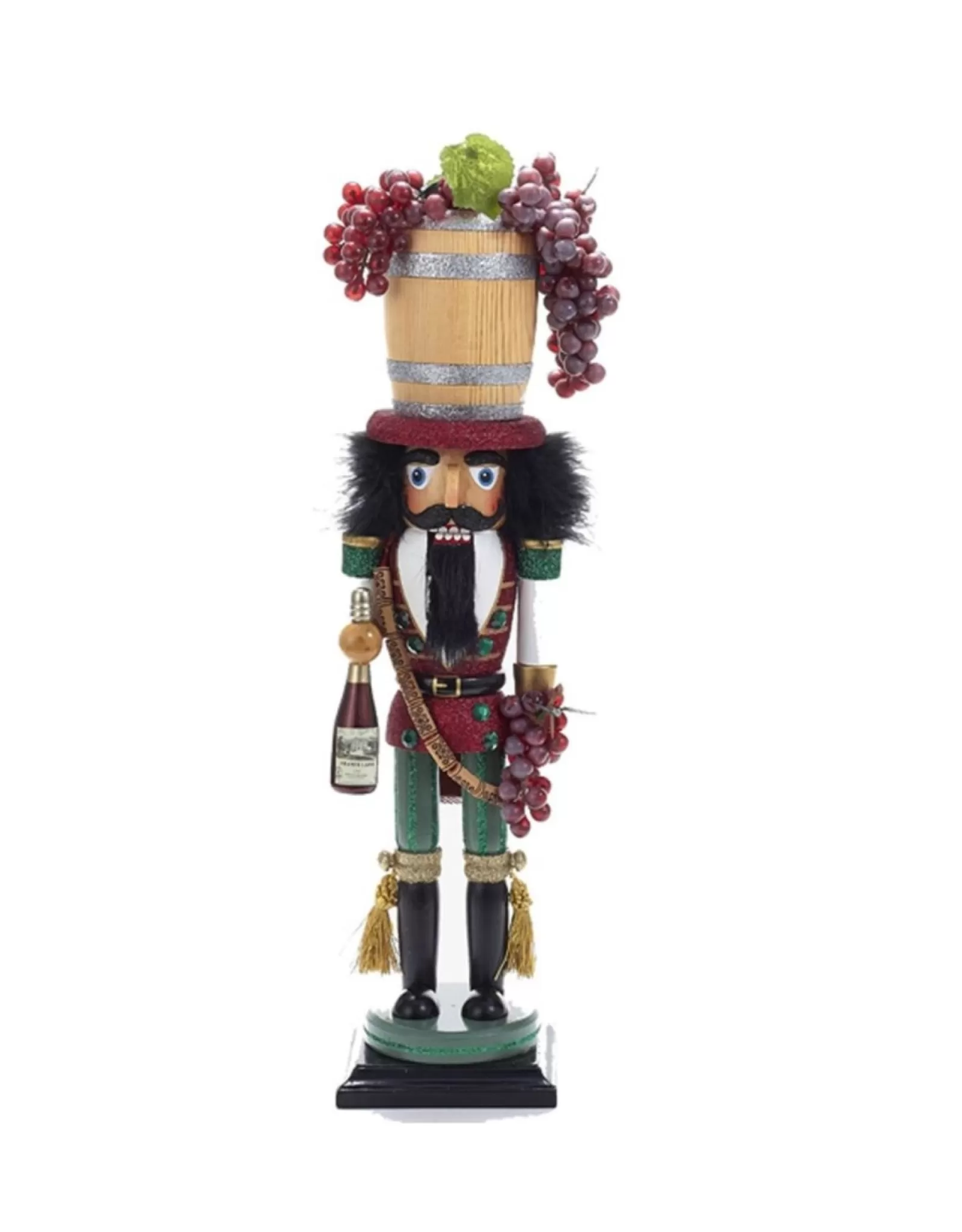 Casse-Noix Élégant en Forme de Tonneau à Vin - Décoration Festive Traditionnelle de la Collection Kurt S. Adler