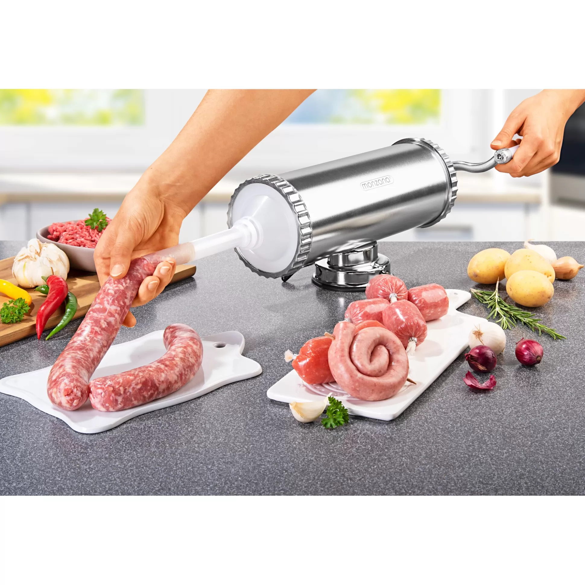Meesterslager - Kit Pro Artisanal pour Saucisses Maison | Ustensiles Culinaires Experts avec Embout Premium