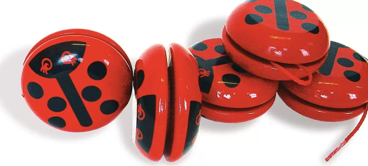 Vilac - Yo-Yo en Bois à l'effigie de la Coccinelle - Jouet Économique et Ludique